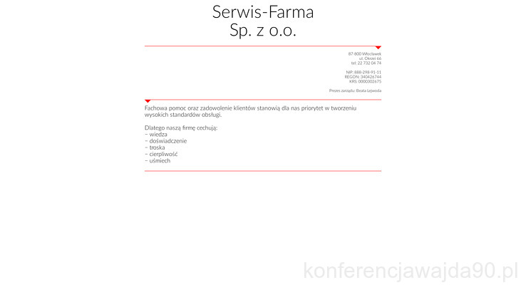 SERWIS FARMA SP Z O O