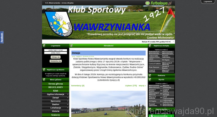 KLUB SPORTOWY WAWRZYNIANKA